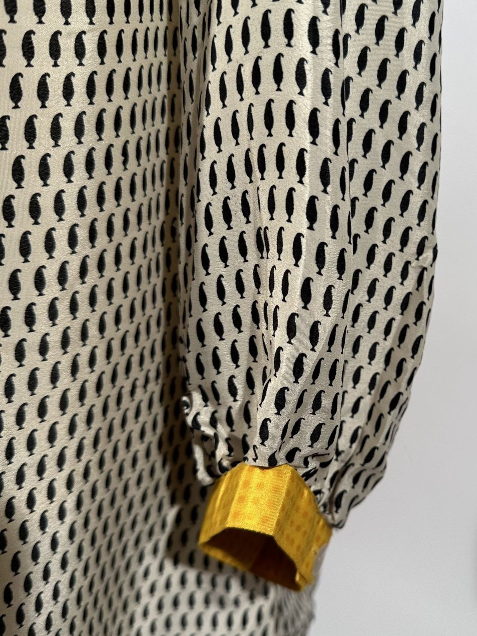 Blouse Arya jaune à motifs