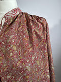 Blouse Arya rose vintage à motifs