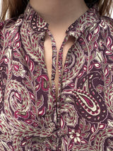 Blouse Arya violette à motifs