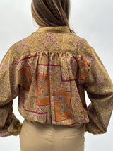 Blouse Arya Safran à motifs