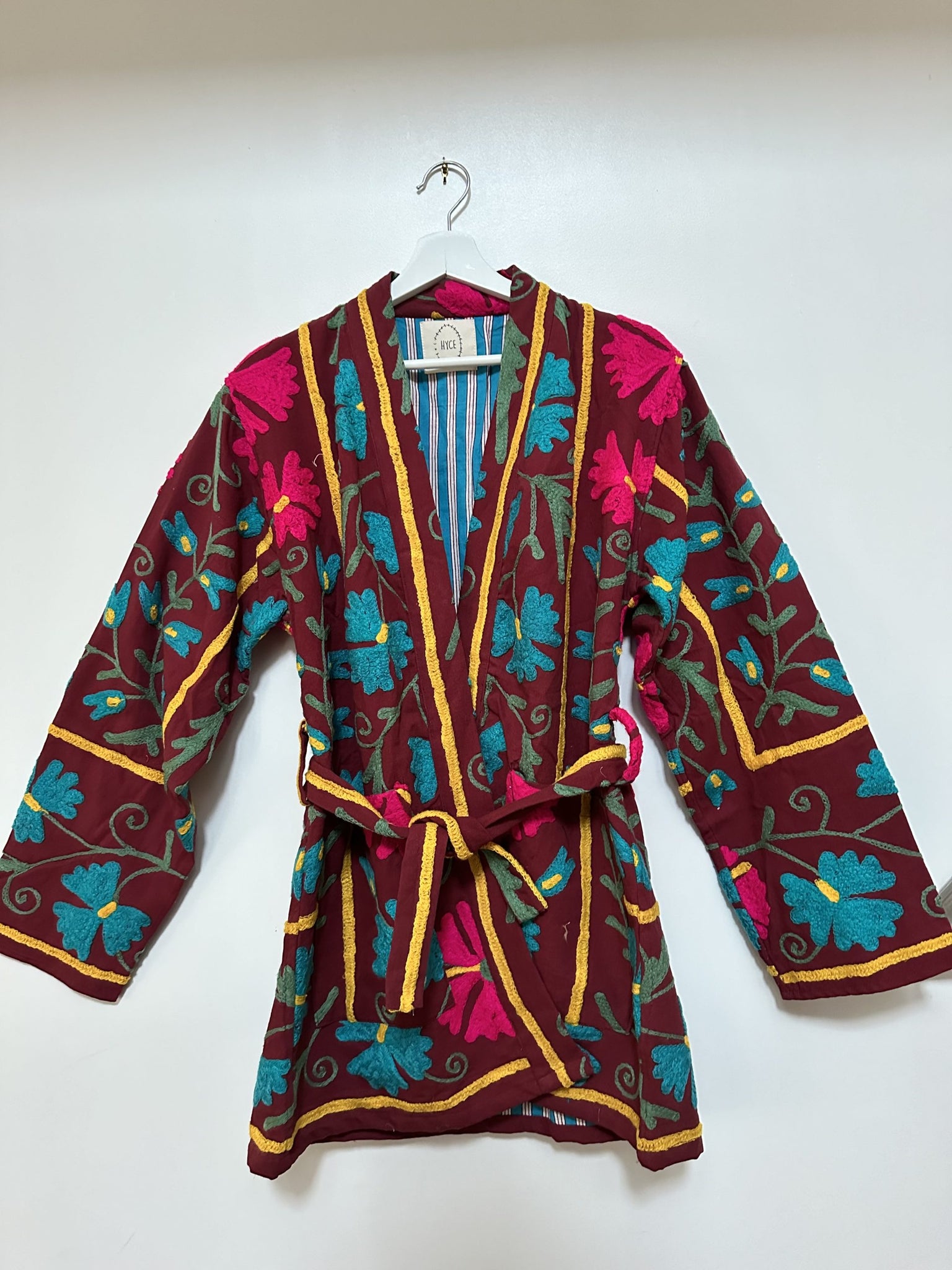 Veste Chiara Suzani Turquoise à motifs