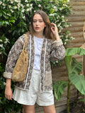 Veste Tabata taupe à motifs